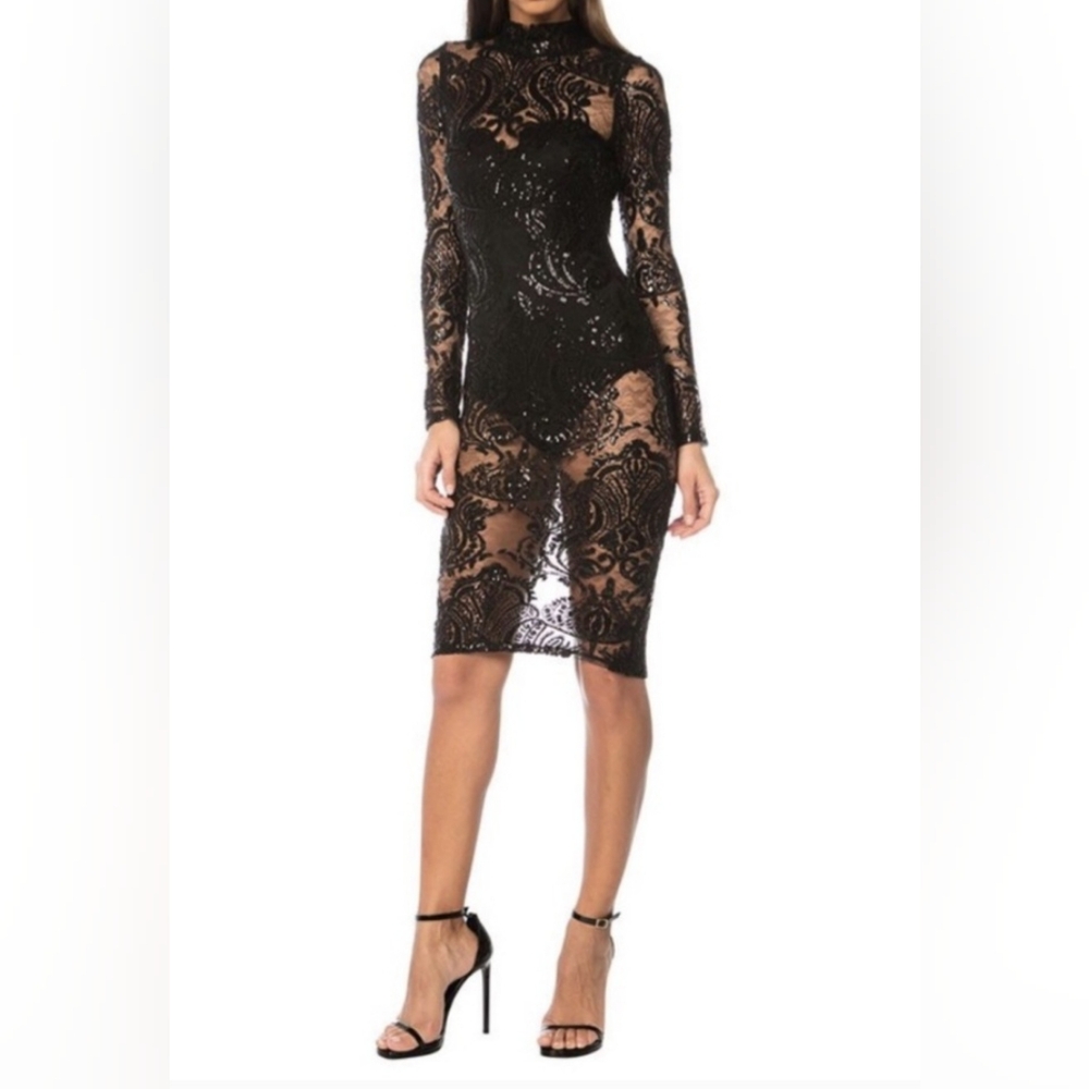 Femme Los Angeles fitted lace dress